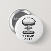 Trump 2016 Nuklear Mushroom Cloud Button (Vorne & Hinten)