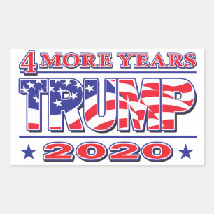 Trump 2020 4 Weitere Jahre Rechteckiger Aufkleber