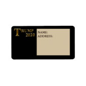 TRUMP 2020 ADRESSAUFKLEBER (Vorne)