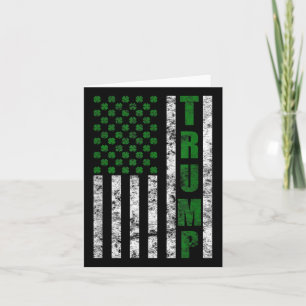 Trump 2020 American Flag Vintag St. Patricks Day Karte