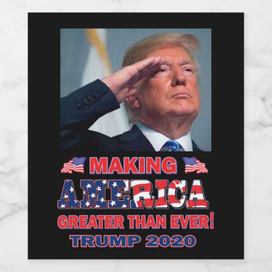 Trump 2020 Amerika groß machen Weinetikett (Einzelnes Label)