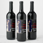 Trump 2020 - Amerika wieder groß Behalten Weinetikett (Flaschen)