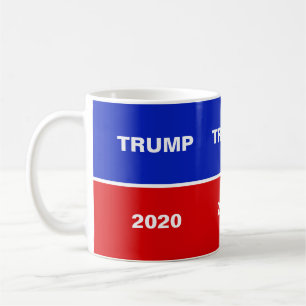 Trump 2020 auf Blau Rot und Weiß Kaffeetasse