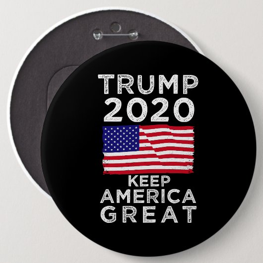Trump 2020: Behalt Amerika Großes Button (Vorne & Hinten)