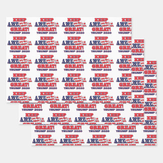 Trump 2020 Behalte Amerika groß Geschenkpapier Set