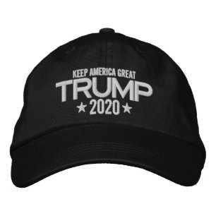 Trump 2020 Behalte Amerika Großer Hut - Schwarz