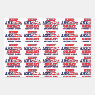 Trump 2020 Behalte Amerika Großes Geschenkpapier Set