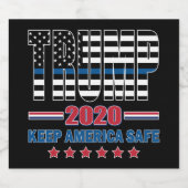 Trump 2020 Behalte Amerika sicher Bierflaschenetikett (Einzelnes Label)