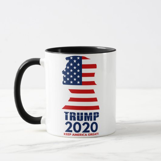 Trump 2020 Behalte Amerika wieder Tasse (Links)