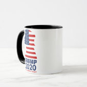 Trump 2020 Behalte Amerika wieder Tasse (Vorderseite Links)
