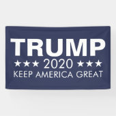 Trump 2020 Behielt Amerika groß Banner (Horizontal)