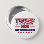 Trump 2020 Behielt Amerika groß Button (Vorne & Hinten)