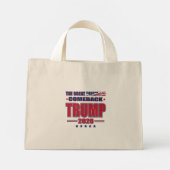 Trump 2020 Behielt Amerika groß Mini Stoffbeutel (Rückseite)