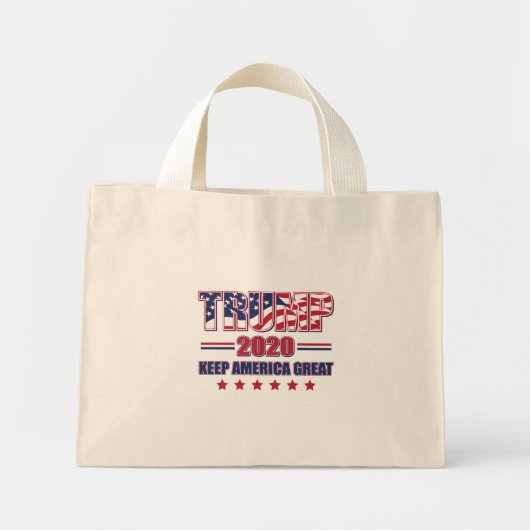 Trump 2020 Behielt Amerika groß Mini Stoffbeutel (Vorne)