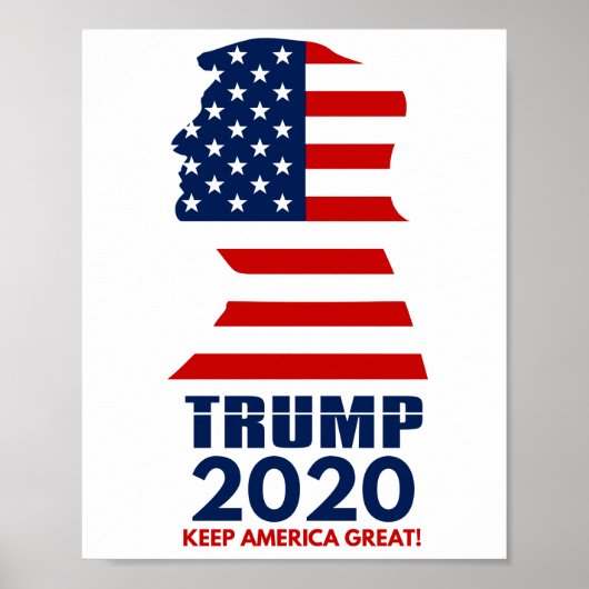 Trump 2020 Behielt Amerika groß Poster (Vorne)