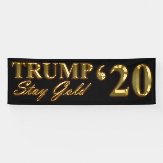 TRUMP 2020 - Bleibe Gold Banner (Horizontal)