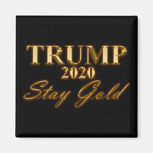 TRUMP 2020 - Bleibe Gold Magnet (Vorne)