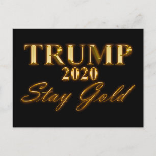 TRUMP 2020 - Bleibe Gold Postkarte