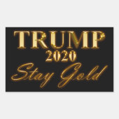 TRUMP 2020 - Bleibe Gold Rechteckiger Aufkleber (Vorderseite)