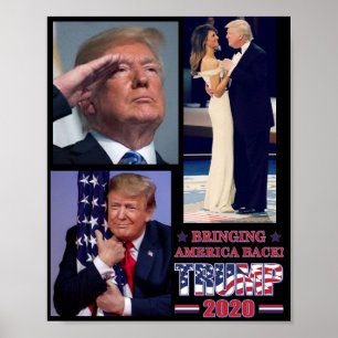 Trump 2020 bringt Amerika zurück Poster