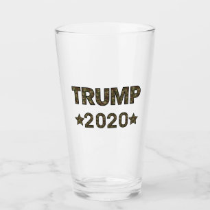 Trump 2020 Camouflage-Briefe Glas