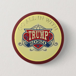 Trump 2020 (Casino-Chip-Stil) Button