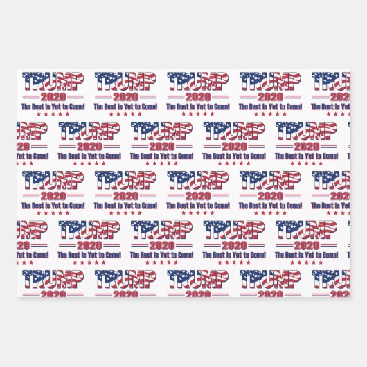 Trump 2020 Das Beste steht noch bevor Geschenkpapier Set (Vorderseite)