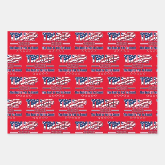 Trump 2020 Das Beste steht noch bevor Geschenkpapier Set (Vorderseite)