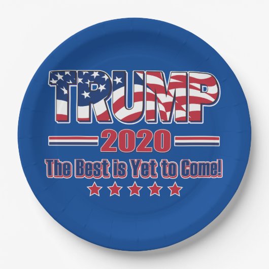 Trump 2020 - Das Beste steht noch bevor Pappteller (Vorderseite)
