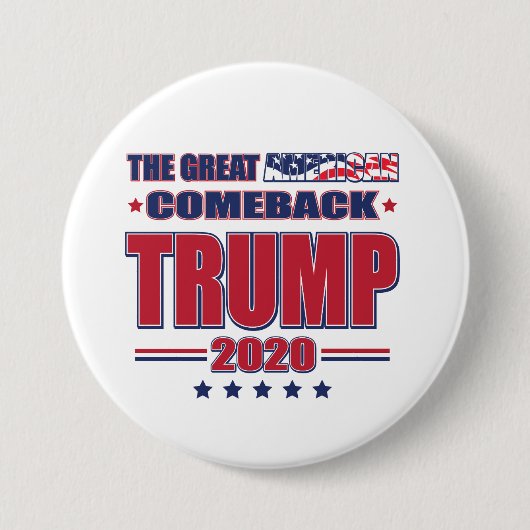 Trump 2020 Das große amerikanische Comeback Button (Vorderseite)