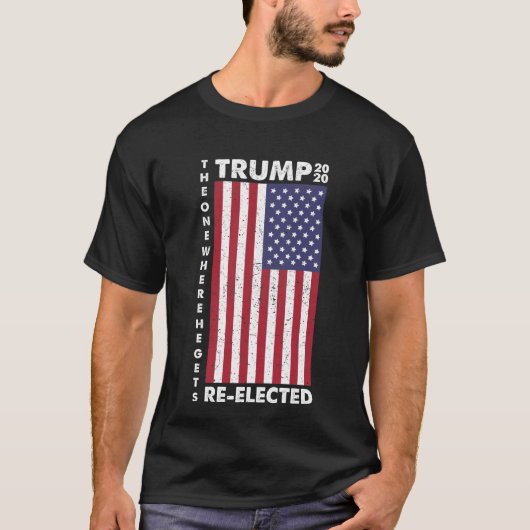 Trump 2020, der wieder gewählt wird T-Shirt (Vorderseite)