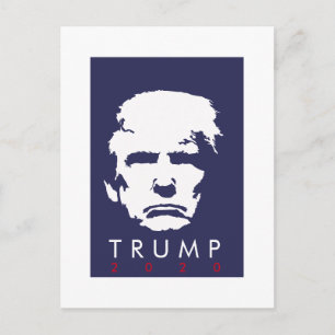 TRUMP 2020 - einfache Silhouette Postkarte