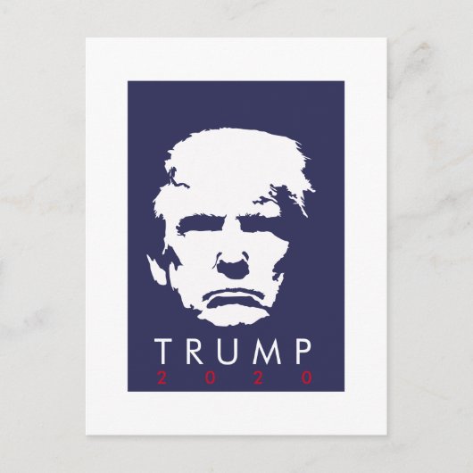 TRUMP 2020 - einfache Silhouette Postkarte (Vorderseite)