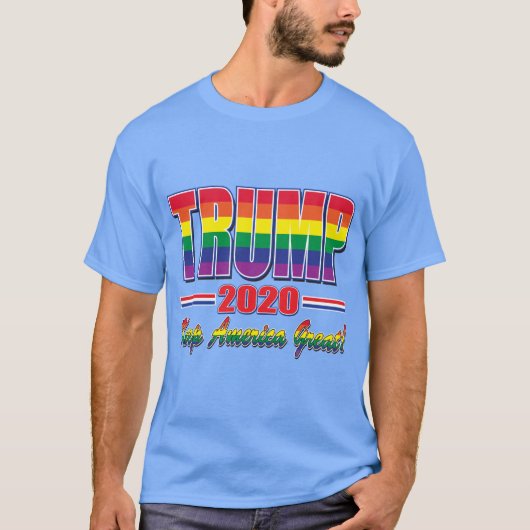 Trump 2020 Gay Pride T-Shirt (Vorderseite)