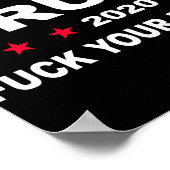 Trump 2020 Ihre Gefühle Poster (Ecke)