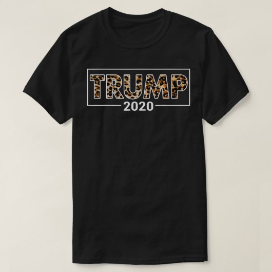 Trump 2020 Leopard-Muster T-Shirt (Design vorne)