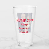 Trump 2020 macht Amerika groß Glas (Rückseite)