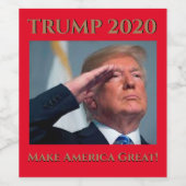 Trump 2020 macht Amerika groß Weinetikett (Einzelnes Label)