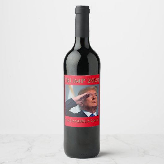 Trump 2020 macht Amerika groß Weinetikett (Vorderseite)