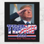 Trump 2020 macht Amerika wieder groß Weinetikett (Einzelnes Label)