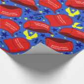 Trump 2020 MAGA Hat Pattern - Blue - Geschenkpapier (Ecke)