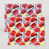 Trump 2020 MAGA Hat Pattern - weiß - Postkarte (Vorne/Hinten)