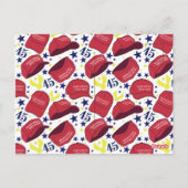 Trump 2020 MAGA Hat Pattern - weiß - Postkarte (Rückseite)