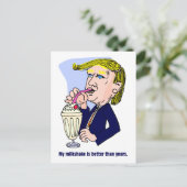 Trump 2020 - Mein Milchshake ist besser als deins Postkarte (Stehend Vorderseite)
