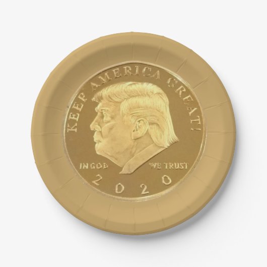 TRUMP 2020 PAPPTELLER (Vorderseite)