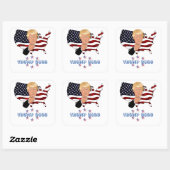 Trump 2020 quadratischer aufkleber (Blatt)