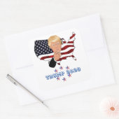 Trump 2020 quadratischer aufkleber (Umschlag)
