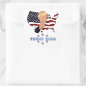Trump 2020 quadratischer aufkleber (Tasche)