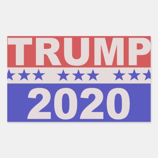 Trump 2020 rechteckiger aufkleber (Vorderseite)