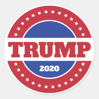 Trump 2020 Red White & Blue Runder Aufkleber